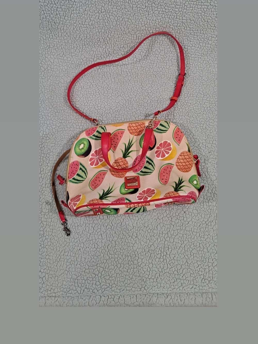 Dooney & Bourke Pink Tropical Fruit-Print Satchel